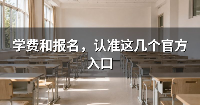 学费和报名，认准这几个官方入口