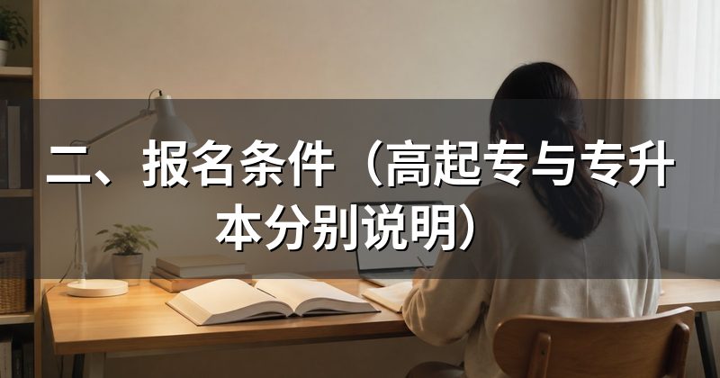 二、报名条件(高起专与专升本分别说明)