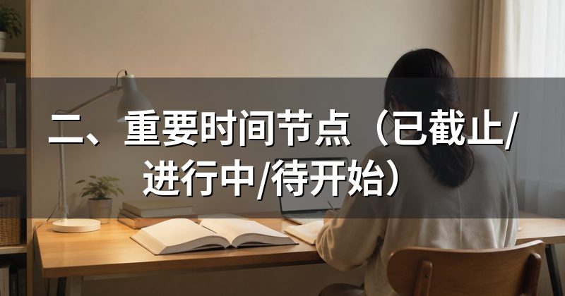 二、重要时间节点(已截止/进行中/待开始)