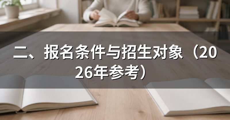 二、报名条件与招生对象(2026年参考)