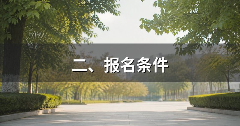 二、报名条件