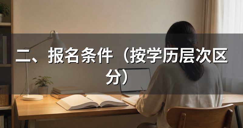 二、报名条件(按学历层次区分)