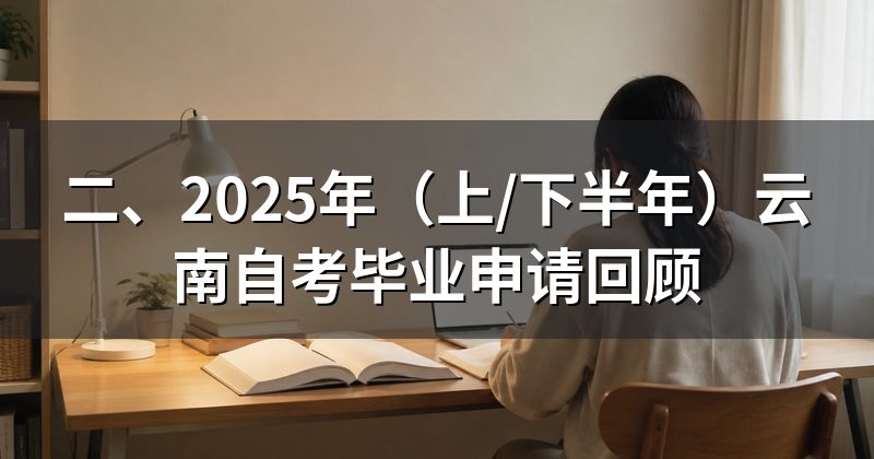 二、2025年(上/下半年)云南自考毕业申请回顾