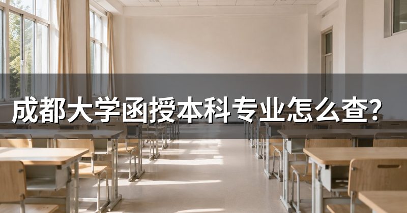 成都大学函授本科专业怎么查?