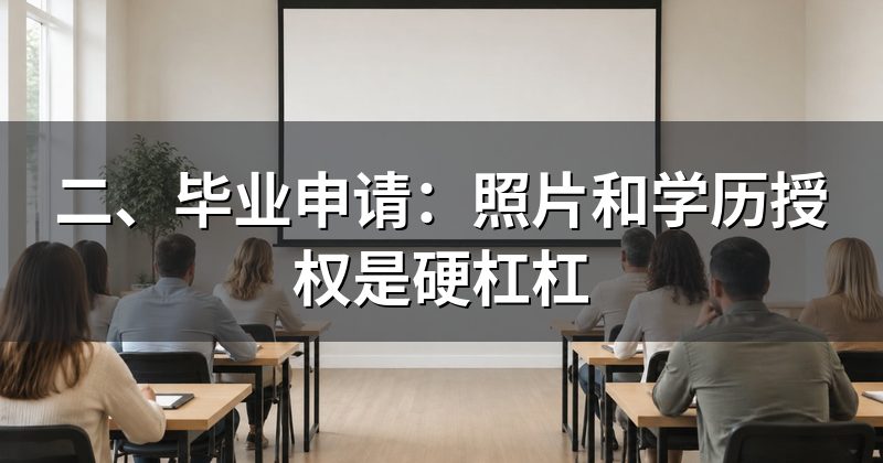 二、毕业申请:照片和学历授权是硬杠杠