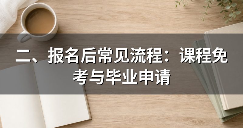 二、报名后常见流程:课程免考与毕业申请