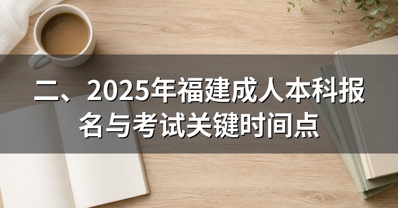 二、2025年福建成人本科报名与考试关键时间点