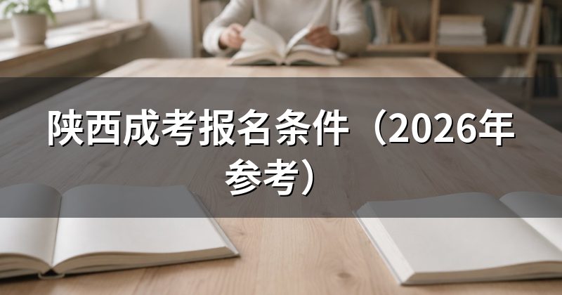 陕西成考报名条件(2026年参考)