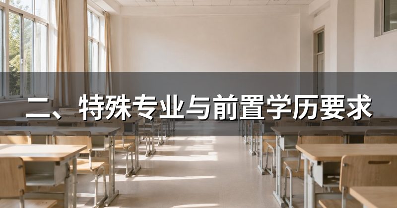 二、特殊专业与前置学历要求