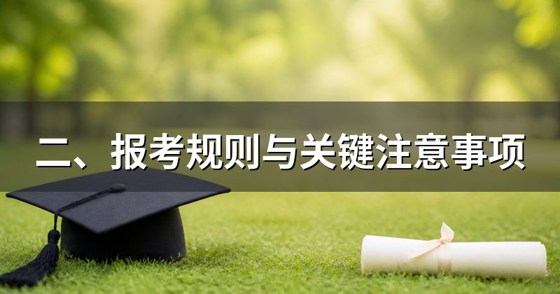 二、报考规则与关键注意事项
