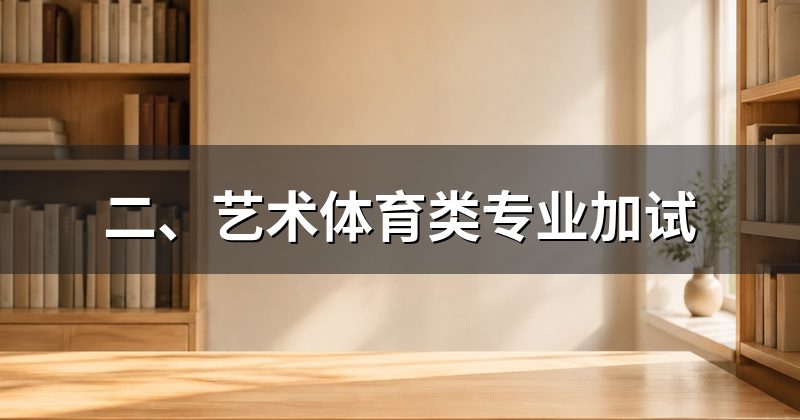 二、艺术体育类专业加试