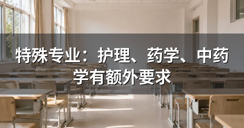 特殊专业：护理、药学、中药学有额外要求