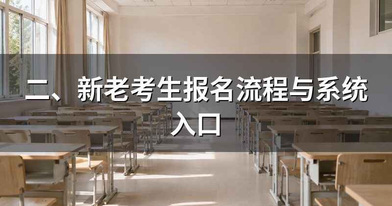 二、新老考生报名流程与系统入口