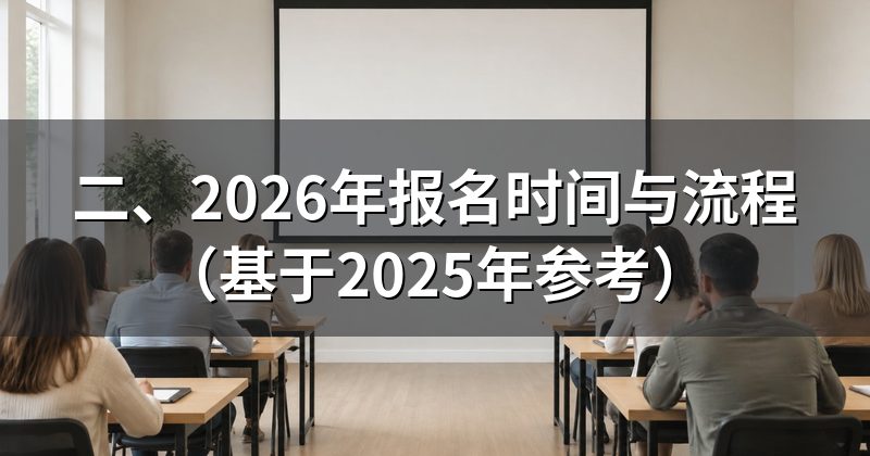 二、2026年报名时间与流程(基于2025年参考)