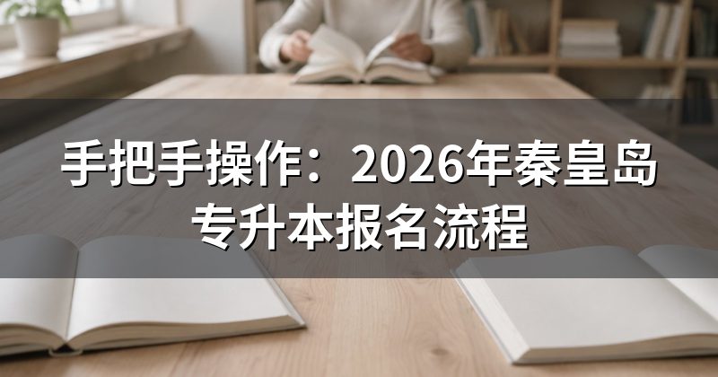 手把手操作:2026年秦皇岛专升本报名流程