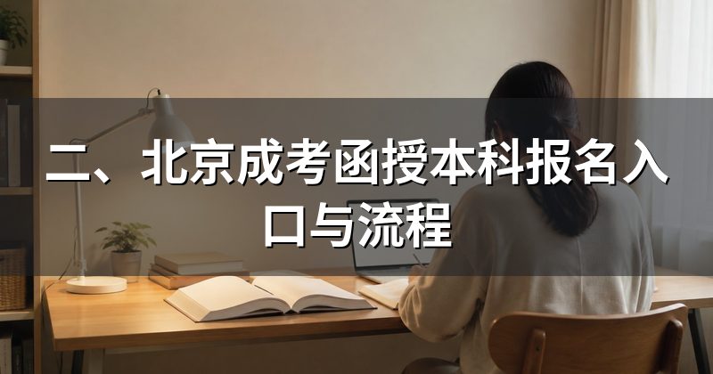 二、北京成考函授本科报名入口与流程