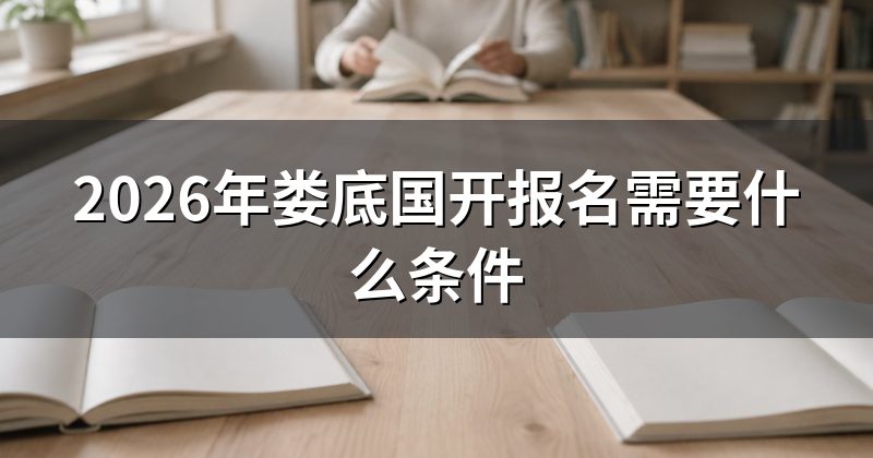2026年娄底国开报名需要什么条件