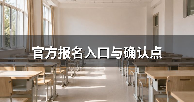 官方报名入口与确认点