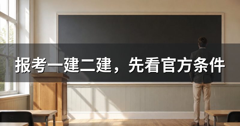 报考一建二建，先看官方条件