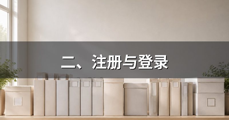 二、注册与登录