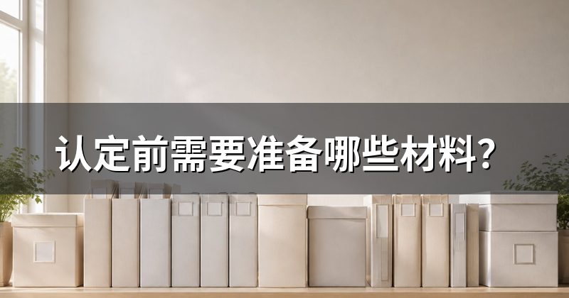认定前需要准备哪些材料？