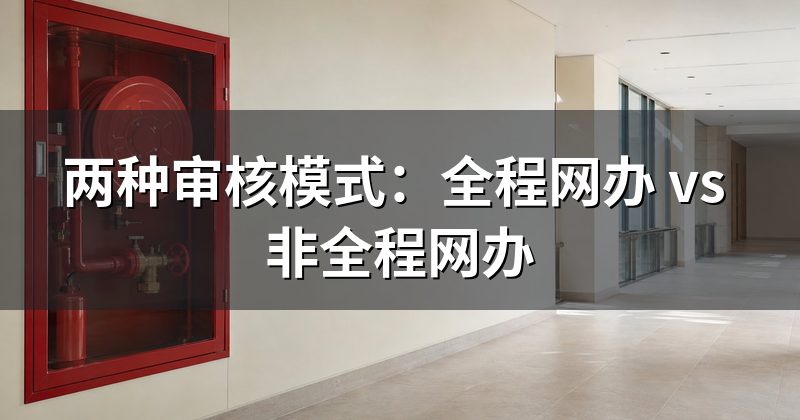 两种审核模式：全程网办 vs 非全程网办