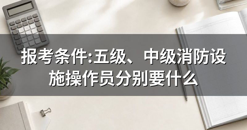 报考条件:五级、中级消防设施操作员分别要什么