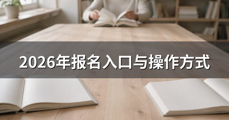 2026年报名入口与操作方式