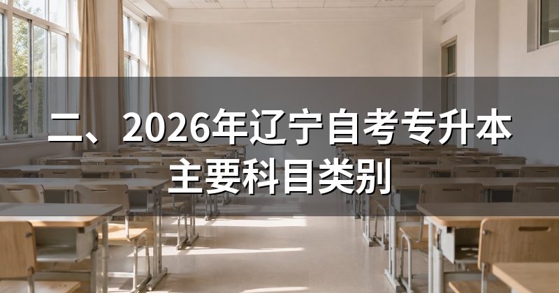 二、2026年辽宁自考专升本主要科目类别