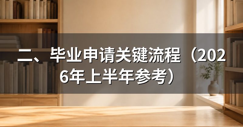二、毕业申请关键流程（2026年上半年参考）