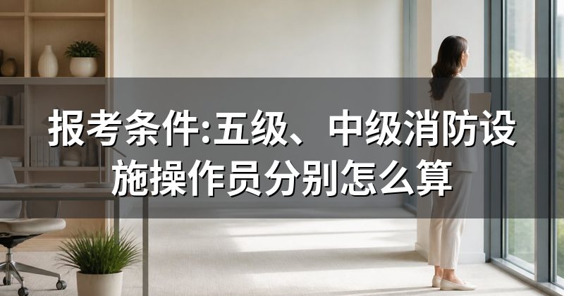 报考条件:五级、中级消防设施操作员分别怎么算