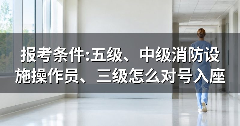 报考条件:五级、中级消防设施操作员、三级怎么对号入座