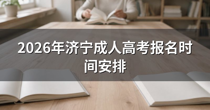 2026年济宁成人高考报名时间安排