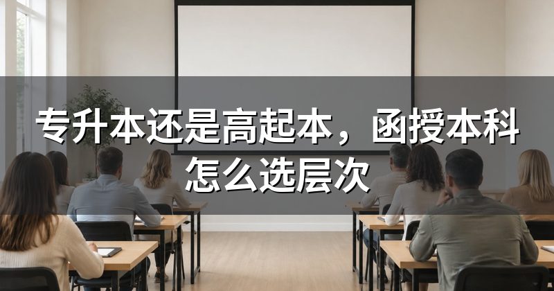 专升本还是高起本,函授本科怎么选层次