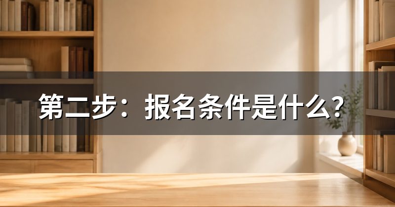 第二步：报名条件是什么？