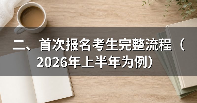 二、首次报名考生完整流程（2026年上半年为例）