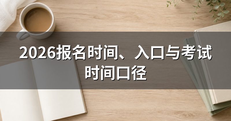 2026报名时间、入口与考试时间口径