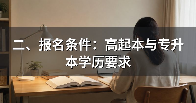 二、报名条件:高起本与专升本学历要求