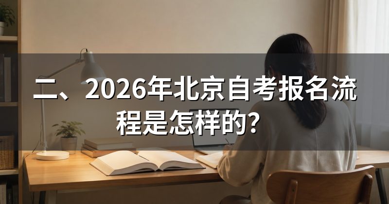二、2026年北京自考报名流程是怎样的?