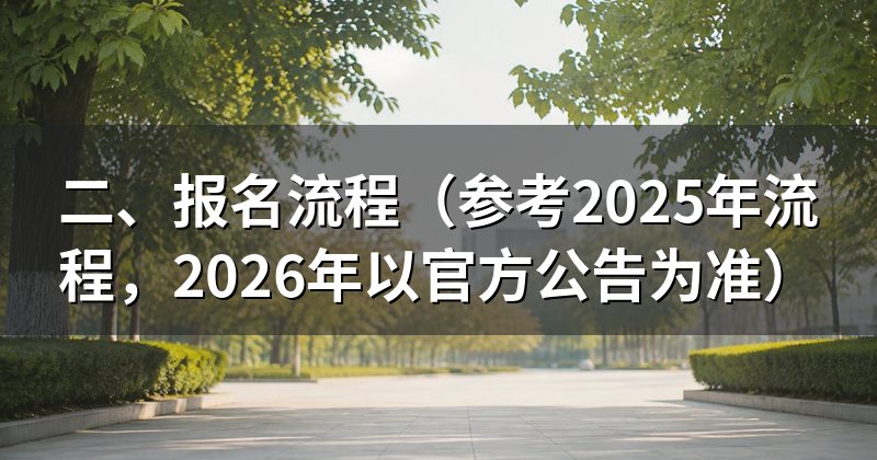 二、报名流程(参考2025年流程,2026年以官方公告为准)