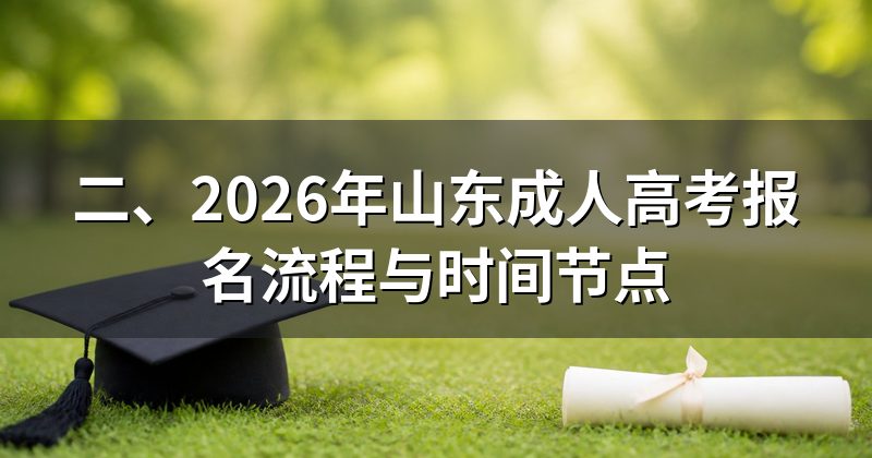 二、2026年山东成人高考报名流程与时间节点