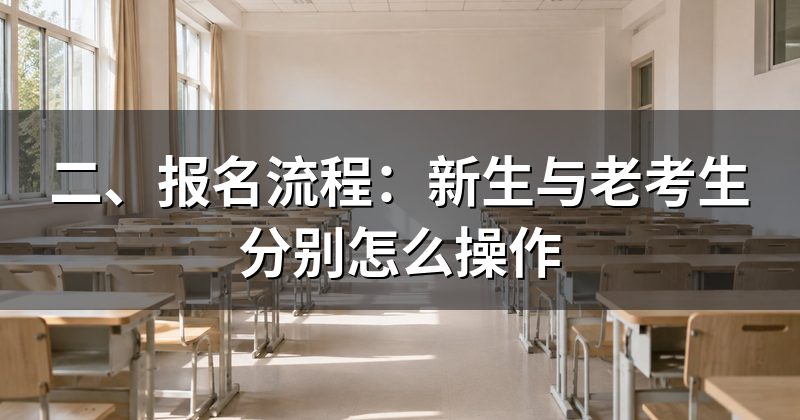 二、报名流程:新生与老考生分别怎么操作