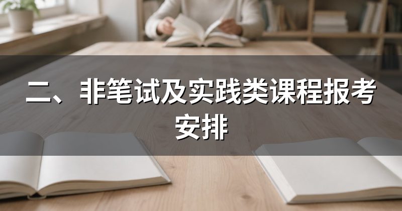 二、非笔试及实践类课程报考安排