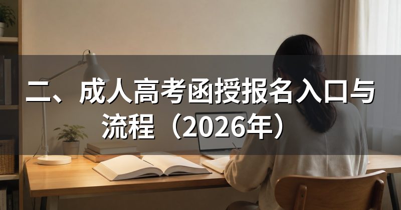 二、成人高考函授报名入口与流程（2026年）