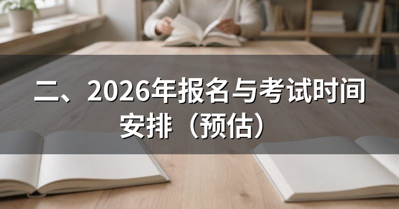 二、2026年报名与考试时间安排(预估)