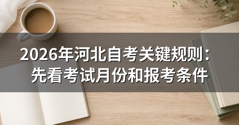 2026年河北自考关键规则：先看考试月份和报考条件