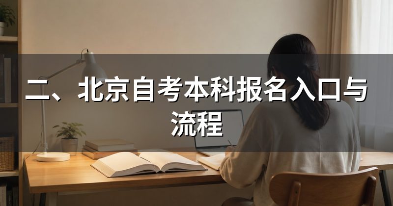 二、北京自考本科报名入口与流程