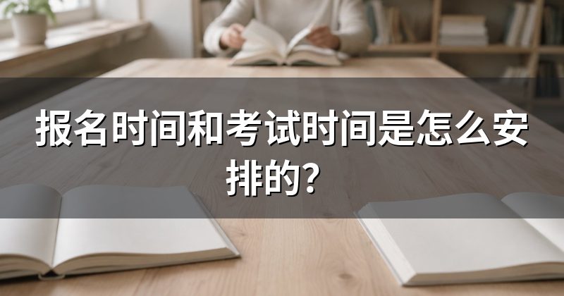 报名时间和考试时间是怎么安排的?