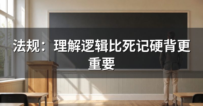 法规:理解逻辑比死记硬背更重要