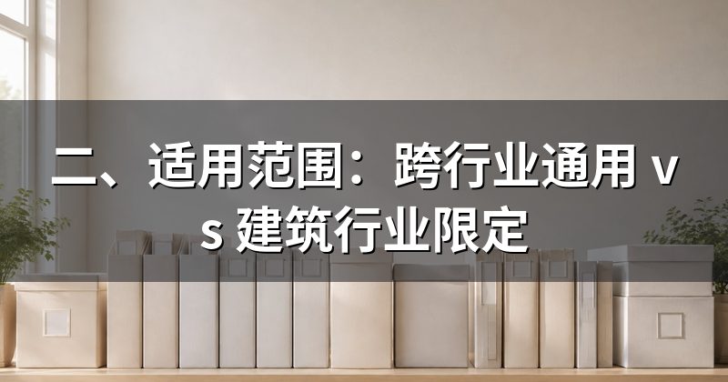 二、适用范围:跨行业通用 vs 建筑行业限定